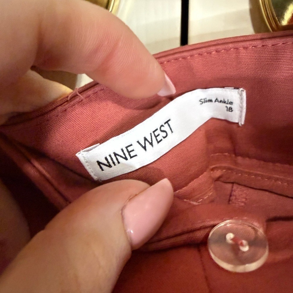 Nine West Slim Ankle Pants Women 18 High Rise Stretch Tailored Workwear NWT - Picture 3 of 7
